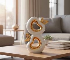 Double Heart Decorative Showpiece